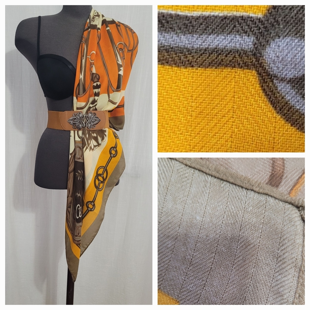 Large Twill Scarf / 50 in Sq - Picture 3 of 5